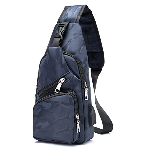 flintronic Zaino Monospalla Sling Bag, Borsa a Spalla Uomo, Borsello Tracolla (includere 1 Cavo USB & 1 Portachiavi)