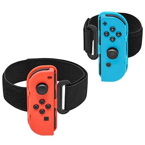 MENEEA Cinturino sportivo per Nintendo Switch Ring Fit Adventure Just Dance 2021 2020 2019 JoyCons Controller Game, cinturino elastico regolabile e cinturini da polso per Switch JoyCons Controller