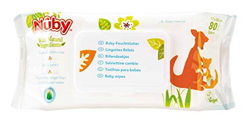 Nuby Salviette Igiene Baby con Ingredienti Naturali, 80 pezzi
