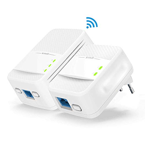 Tenda PH10 Kit Powerline WiFi, AV1000 Mbps su Powerline, 650Mbps Wifi Dual Band , 2 Porta Gigabit, Plug&Play, HomePlugAV2,La porta Gigabit garantisce una velocità ultraveloce