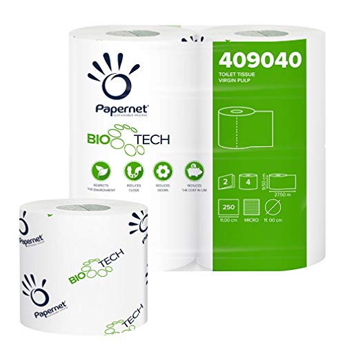 Papernet 409040, Carta Igienica Fascettata Bio Tech, Bianco, 24 confezioni