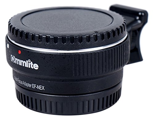 Commlite - Adattatore EF-NEX EF-E MOUNT per obiettivo Canon EF EF-S e attacco Sony E NEX 3/3N/5N/5R/7/A7 A7R, con funzione autofocus elettronico, full frame - nero
