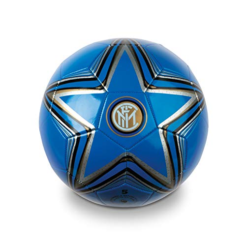 Mondo Toys - Pallone da Calcio cucito Inter F.C. adulto/bambino - size 5 - 300 g - Colore Nero/azzurro/bianco - 13397