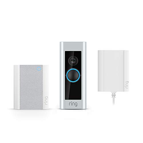 Ring Video Doorbell Pro con alimentatore e Ring Chime, video in HD a 1080p, comunicazione bidirezionale, Wi-Fi, rilevazione movimento | Con un periodo d'uso gratuito di 30 giorni di Ring Protect Plan