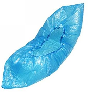 Rosenice, Copriscarpe in plastica usa e getta, 100 pezzi, colore: Blu