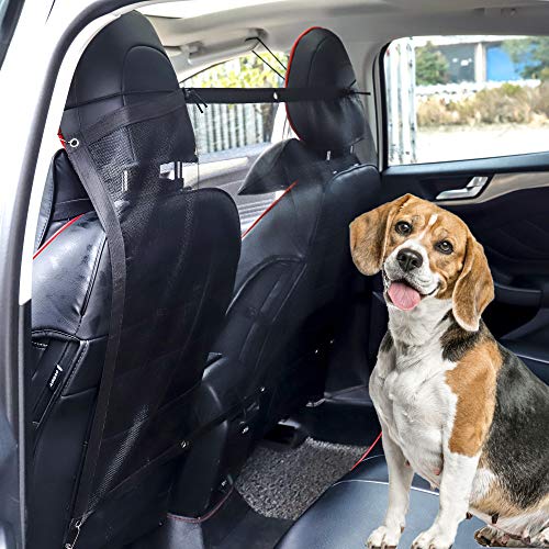 MengH-SHOP Rete Auto per Animali Pet Auto Barriera per Cani Rete di Sicurezza Universale per Cani e Animali Domestici 115x62cm Nero