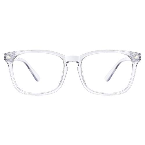 TIJN Occhiali da vista Retro Square Frame Occhiali da vista Occhiali da vista senza montatura con lenti trasparenti per donna Uomo