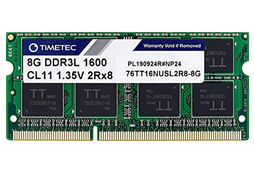 Timetec Hynix IC 8GB DDR3L 1600MHz PC3-12800 Unbuffered Non-ECC 1.35V CL11 1Rx8 Single Rank 204 Pin SODIMM Computer Portatile Memorie Module Upgrade (8GB)