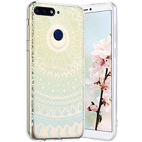 Robinsoni Cover per Huawei Honor 7A Cover Silicone Huawei Honor 7A Case Trasparente Custodia in Gomma Morbido TPU Flessibile Caso Antiurto Caso Colorato Case Ultra Sottile Anti-Graffio Bumper Cover