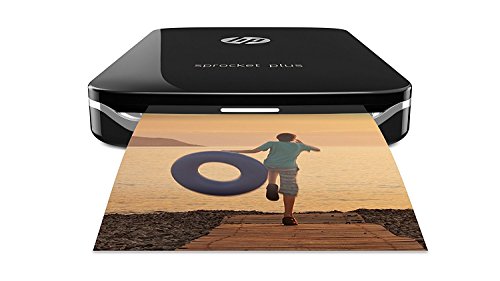 HP Sprocket Plus - Stampante fotografica portatile, Connettività Bluetooth, Foto adesive da 5,8 x 8,6 cm con la carta fotografica HP ZINK Plus, Nero