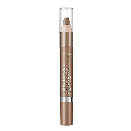 Rimmel Matitone Sopracciglia Brow Pomade Formato Maxi, Formula Modulabile a Lunga Durata, 002 Medium, 1.1 g