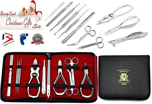 Beautytrack Set Di Tagliaunghie Per Manicure E Pedicure - Kit Completo Per La Cura Dei Piedi E Delle Mani - Lima Per Unghie - Pinza E Attrezzature Per Le Cuticole