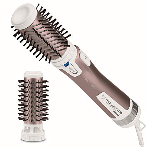 Rowenta CF9540 Brush Activ Premium Care Spazzola Rotante e Asciugante per Volume, Doppio Generatore di Ioni, con Setole Naturali