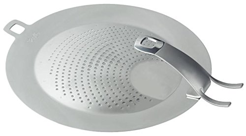 Fissler Clippix - Coperchio con Protezione Da Spruzzi (Ø24 - 28 cm), Da Attaccare e Staccare, per Tutte Le Padelle e Pentole Fissler con Diametro Da 24-28 cm e Presa di Sicurezza