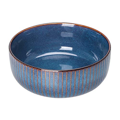 Hoteck Insalatiera Ceramica, Grande Ciotola per Insalata in Porcellana 21 cm, Blu