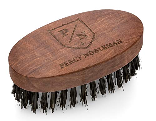 Spazzola per barba vegan - Pennello in legno di pero austriaco, oliato, spazzola 100% vegano per uomo di Percy Nobleman