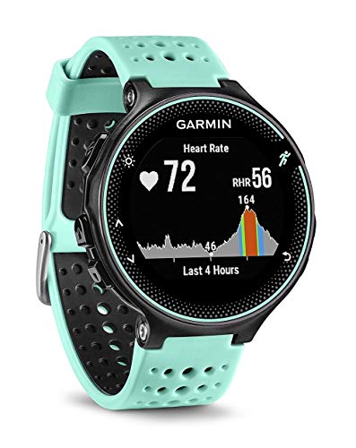 Garmin Forerunner 235 GPS Sportwatch con Sensore Cardio al Polso e Funzioni Smart, Nero/Blu Ghiaccio