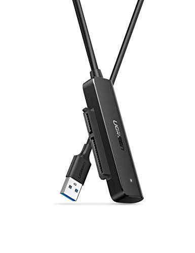 UGREEN Adattatore USB 3.0 a SATA per SSD HDD 2.5“, Cavo SATA 6TB Supporta UASP, S.M.A.R.T, Trim, Aggiornando Automatico compatibile Windows/Linux/Mac OS