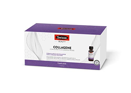 Swisse Collagene, Integratore Alimentare con Estratto di Arance Rosse, 7 Flaconcini da 30 ml