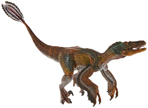 Papo 55055 - Statuina di velociraptor piumato i dinosauri, multicolore