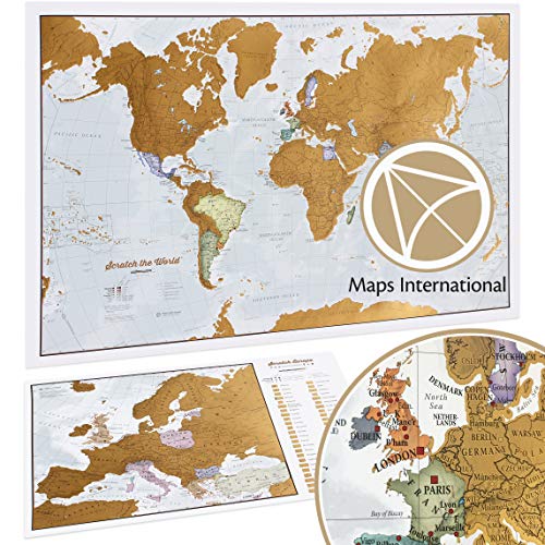 Mappa del Mondo da Grattare e idee regalo + Offerta Gratuita una Mappa dell'Europa da grattare - Maps International: Da più di 50 anni nel settore delle mappe