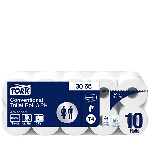 Tork 3065 Rotoli Carta Igienica Premium, 3 Veli, Bianco, 21 M, 60 Rotoli