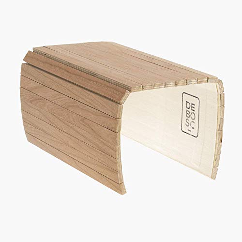 vassoio in legno flessibile che si adatta al braccio del tuo divano o alle superfici più instabili, finitura in ciliegio, ideale per un regalo