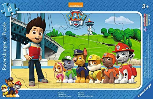 Ravensburger- Puzzle a Cornice Tema Paw Patrol in 15 Pezzi, 61242