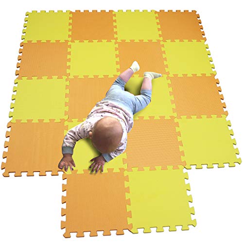 MQIAOHAM baby bambini bambino foam giochi gioco incastro mat per pezzi play puzzle schiuma tappetino tappeto Arancione Yellow 102105