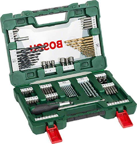 Bosch Home and Garden 2607017195 Set di Punte, Trapano e Chiavi , 91 Pezzo