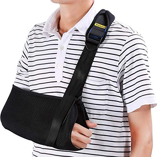 Fascia di supporto per braccio reggibraccio tutore per Sling brache di spalla - Rete Ergonomica, leggera e traspirante, tracolla imbottita in neoprene per adulto