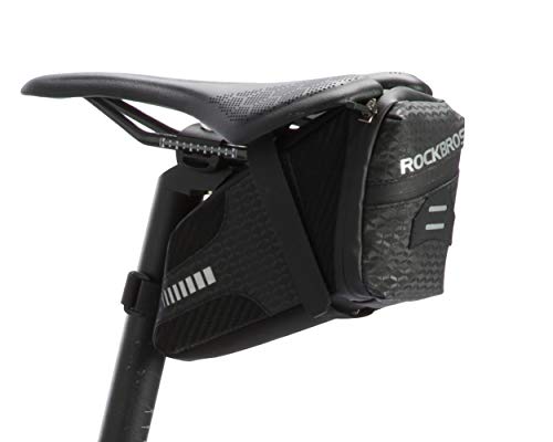 ROCKBROS Borsa Sella Bicicletta Borsa Sottosella per Bici MTB Installazione Facile Catarifrangente Grande capacità 1.5L Ultra-Leggero