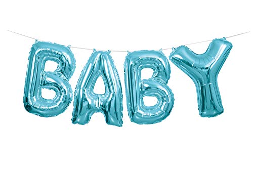 Palloncini in alluminio blu Baby Letter banner kit
