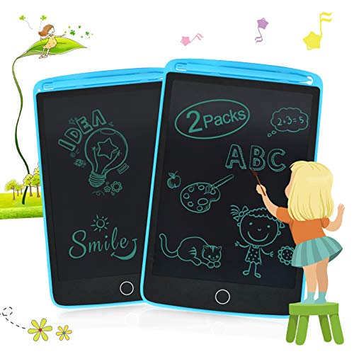 Enotepad LCD Writing Tablets for Kids, Drawing Doodle Board 8.5 Inch Electronic Graphics for Children, Portable Digital eWriter Blue+Blue