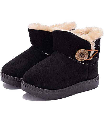 KVbabby Inverno Stivali da Neve Bambini Scarpe Stivaletti Morbide Pelliccia Fodera Calda Stivali Scarpe di Cotone Piatto Boots