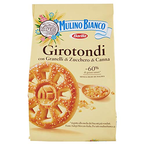 Mulino Bianco Biscotti Girotondi con Granelli di Zucchero di Canna - 350 g