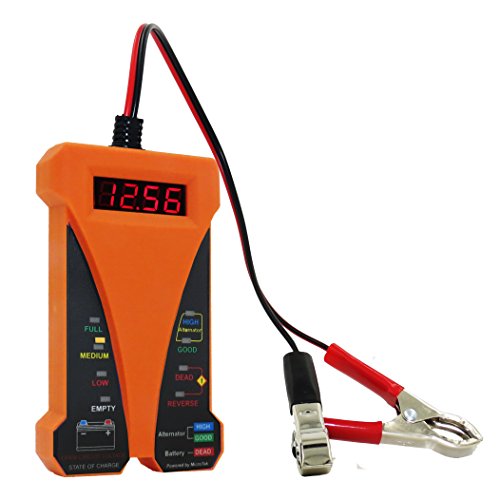 MOTOPOWER MP0514D 12V Voltmetro per Tester Digitale Batteria - Arancio