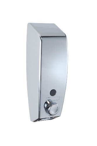 WENKO 18415100 Dispenser Sapone Varese, 0.45 L, Plastico, 8.5 x 25 x 8 cm, Cromo