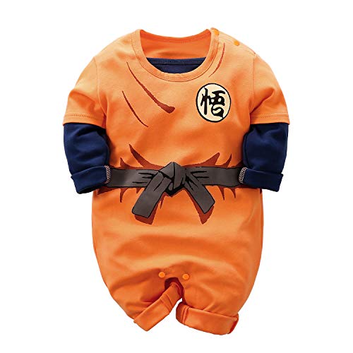 IURNXB Pagliaccetti per Neonato Manica Lunga Goku Tuta Bambino Costume Tuta Vestiti per Bambini