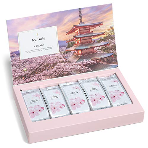 Tea Forté Single Steeps Hanami Assortment | 15 bustine di Tè individuali pre-porzionate | 5 Assortimenti di Tè Verde biologico Premium