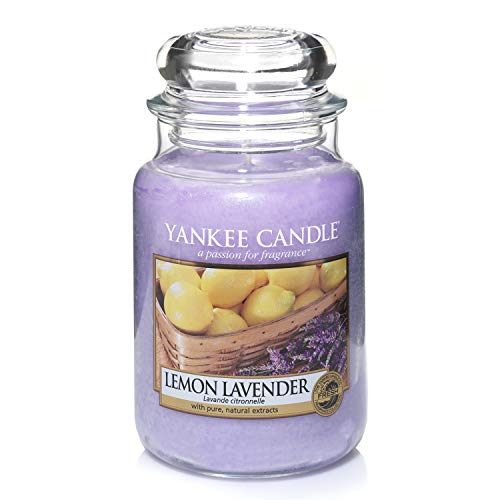 Yankee Candle candela profumata in giara grande, Lavanda e limone, durata: fino a 150 ore