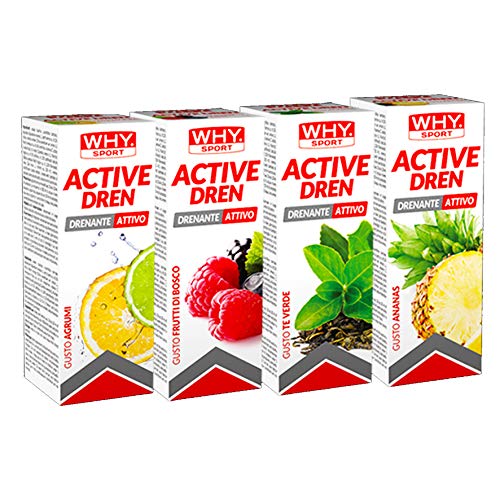 WHY SPORT Active Dren: Bevanda drenante e depurativa gusto Tè Verde