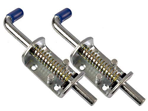 2 pezzi chiavistello a molla universale 170 mm in acciaio zincato – per rimorchio, porte ecc.