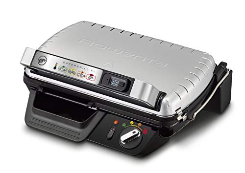 Rowenta GR461B SuperGrill XL, 2 Posizioni di Cottura, Termostato regolabile, Facile da pulire