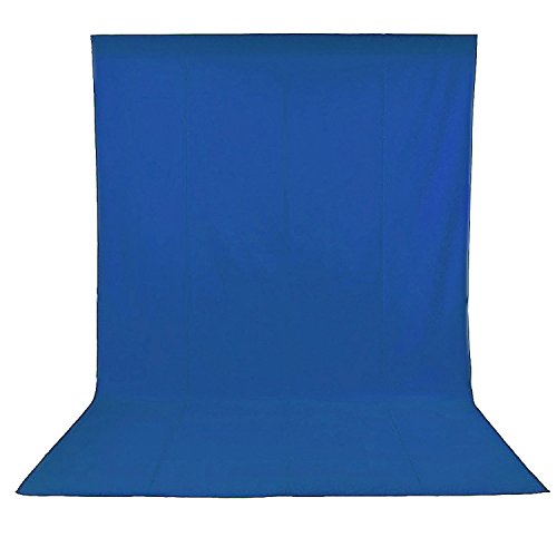 Neewer® Sfondo per foto, video e televisione, pieghevole, 100% mussola, 3 x 3,6 m, colore blu