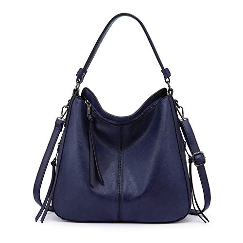 Realer Borsa a Mano Elegante Donna Borsa a Tracolla Spalla Grande Pelle Progettista Borse Tote Blu