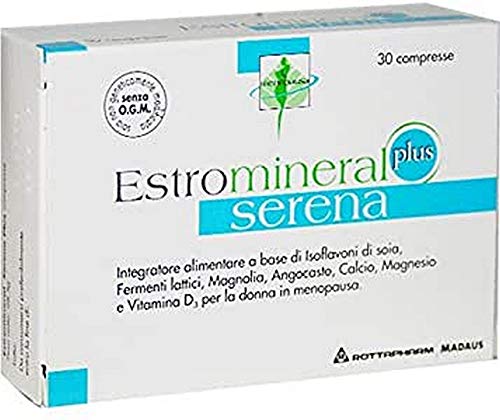Estromineral Serena Plus, Integratore Alimentare a Base di Isoflavoni di Soia, 30 Compresse