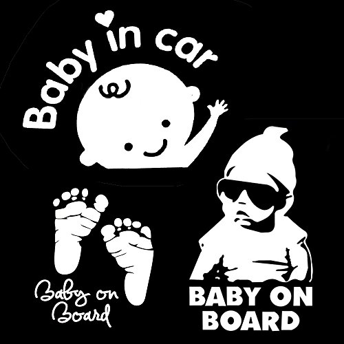 (Set di 3) Bebè A bordo/Bebè In Car Decalcomanie Etichetta Sticker
