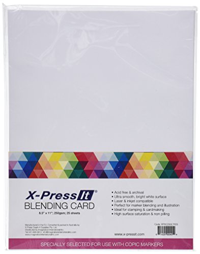 COPIC X-Press - Carta per Decorazioni, 21,6 x 27,9 cm, 25/Pkg, Colori Assortiti