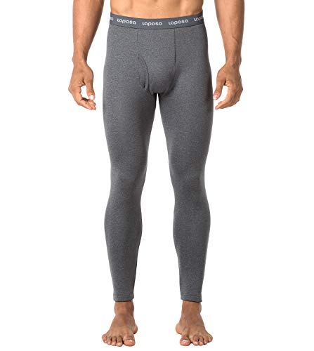 LAPASA Uomo Pantaloni Termici Invernali Ad Alta Densità Intimo Super Termico Heavyweight M25 (Medium, Grigio Scuro)